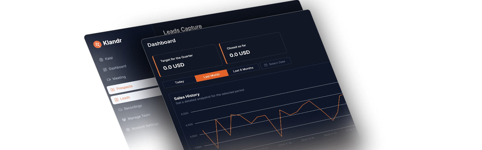 Dashboard interface